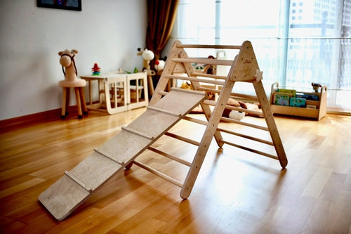 3-Piece Climbing Set: Pikler Triangle, Climbing Arch & Ramp