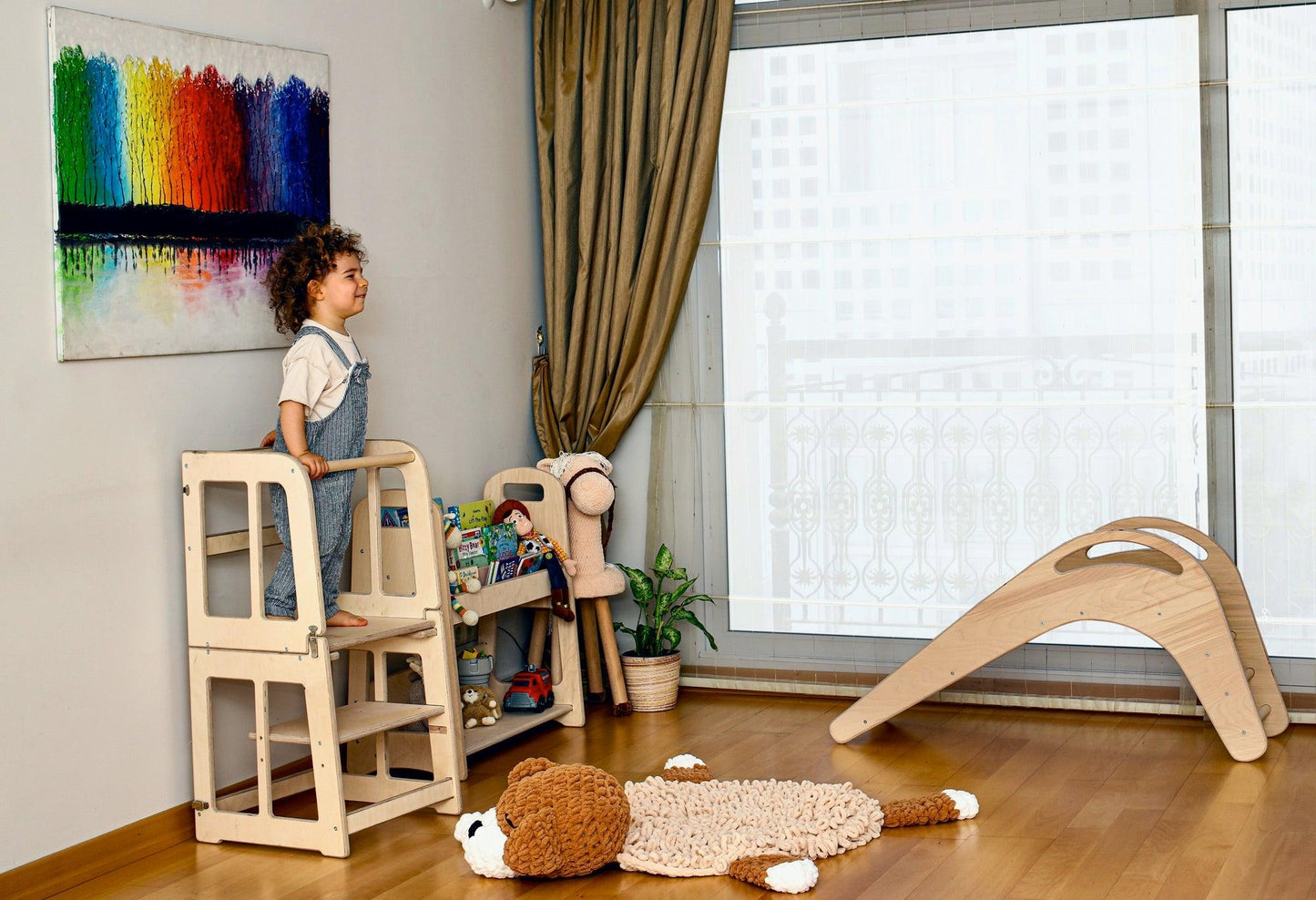 2-in-1 Montessori Learning Tower & Desk