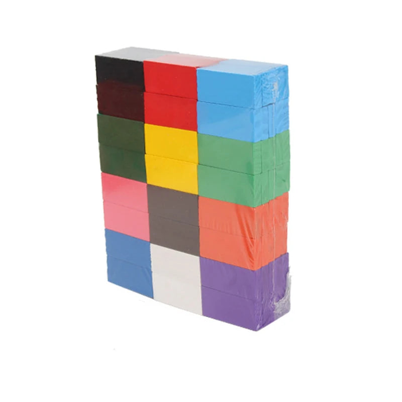 Color Sort Rainbow Domino Wooden Building Blocks