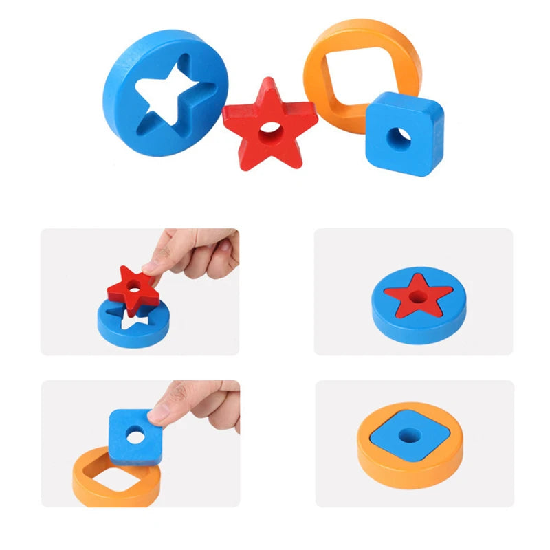Rainbow Lasso Blocks Wooden Toy