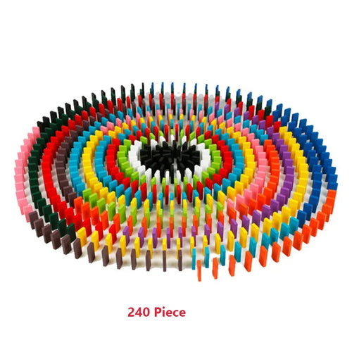 Color Sort Rainbow Domino Wooden Building Blocks