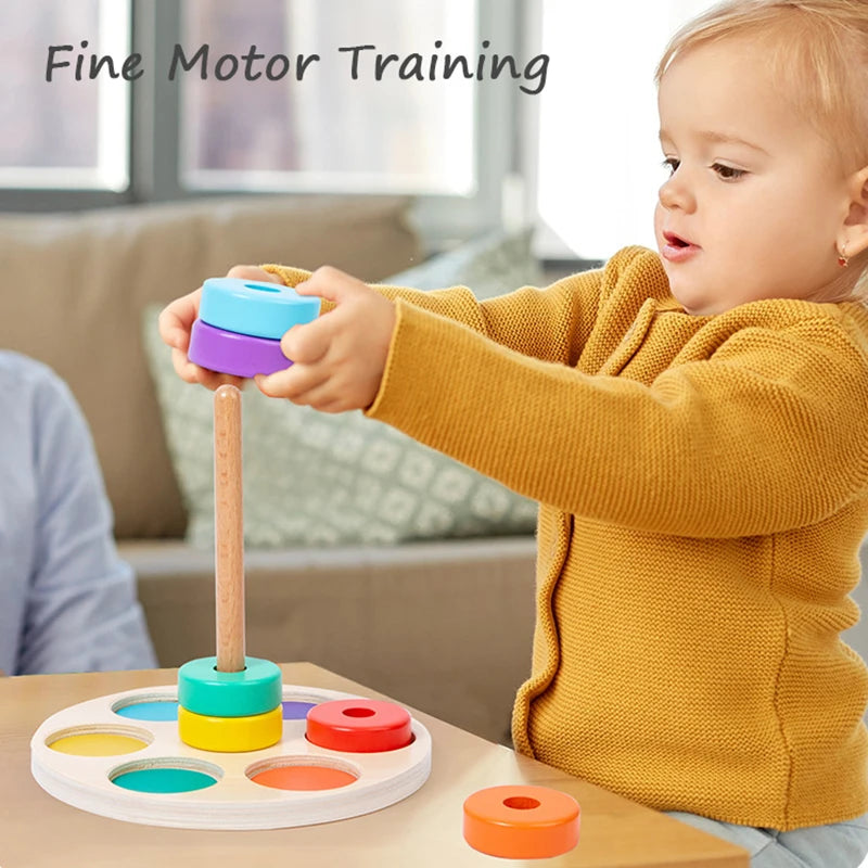 Rainbow Lasso Blocks Wooden Toy