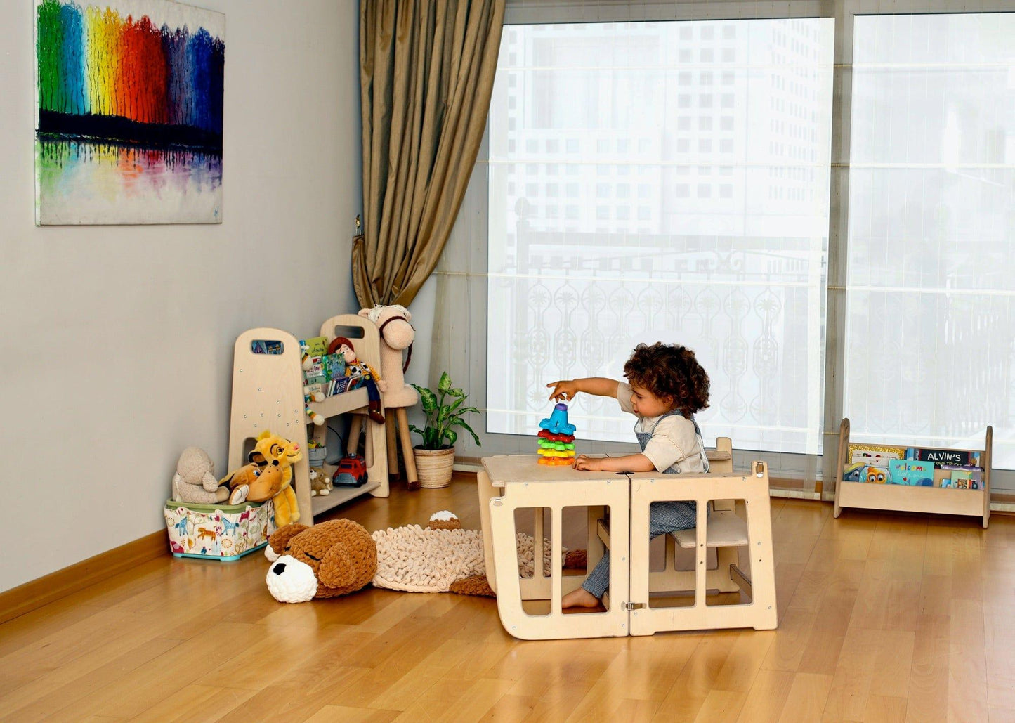 2-in-1 Montessori Learning Tower & Desk
