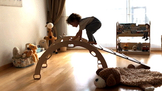 3-Piece Climbing Set: Pikler Triangle, Climbing Arch & Ramp