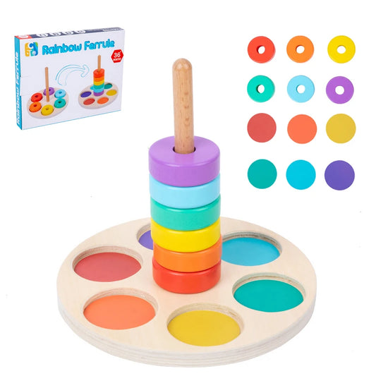 Rainbow Lasso Blocks Wooden Toy